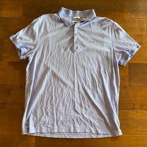 Calvin Klein Mens Polo Liquid Touch Striped Size L